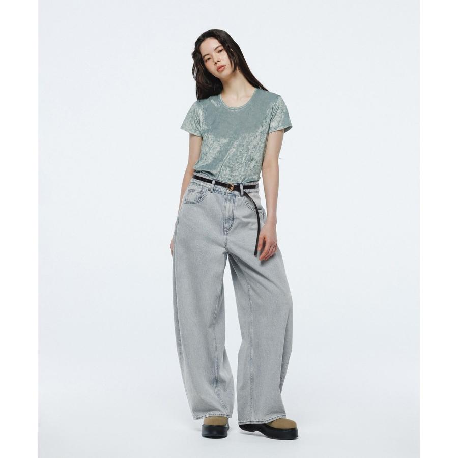 バックタックワイドデニム ADAM ET ROPE' FEMME アダムエロペ ADAM ET ROPE'（アダムエロペ） 【定番】・【サステナブル】バック