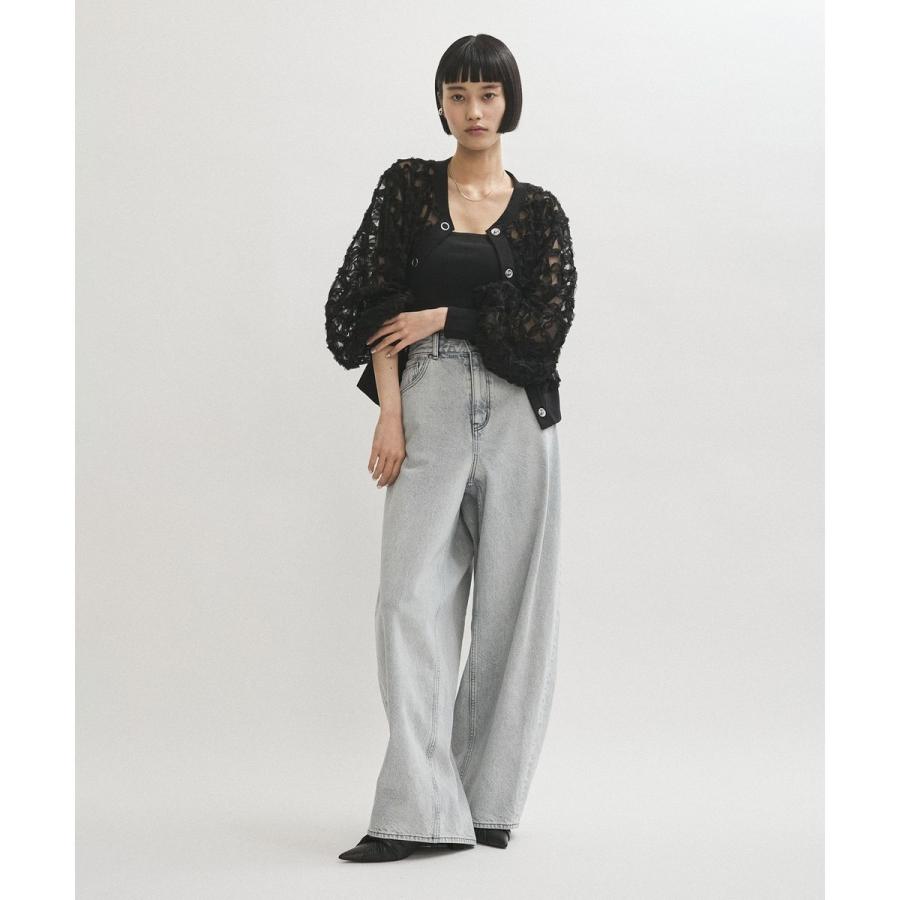 バックタックワイドデニム ADAM ET ROPE' FEMME アダムエロペ ADAM ET ROPE'（アダムエロペ） 【定番】・【サステナブル】バック