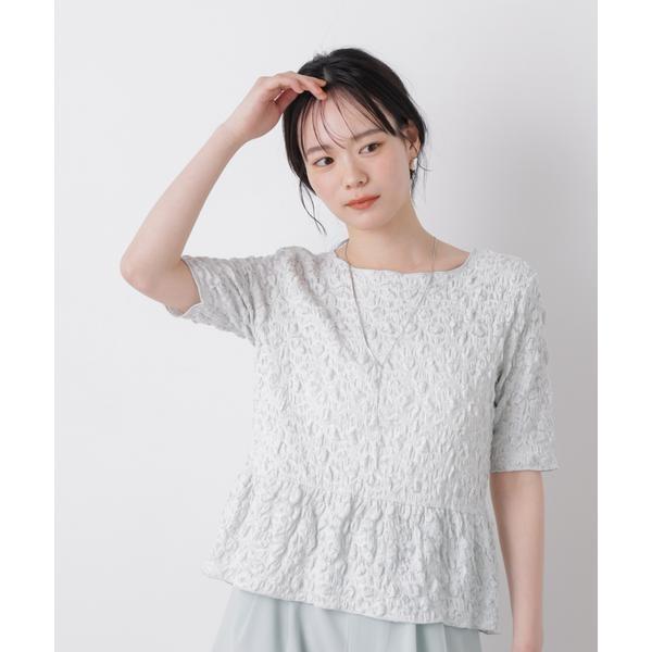 レースジャガードカットペプラムトップス : マルイ(丸井)Yahoo!店