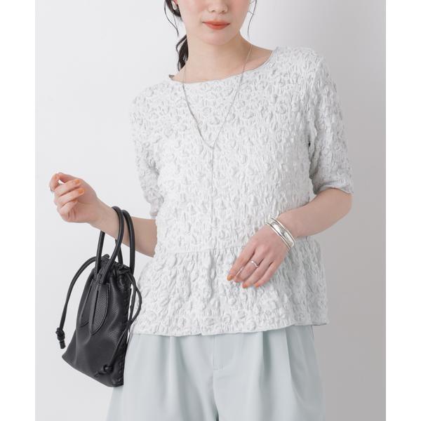 レースジャガードカットペプラムトップス : マルイ(丸井)Yahoo!店