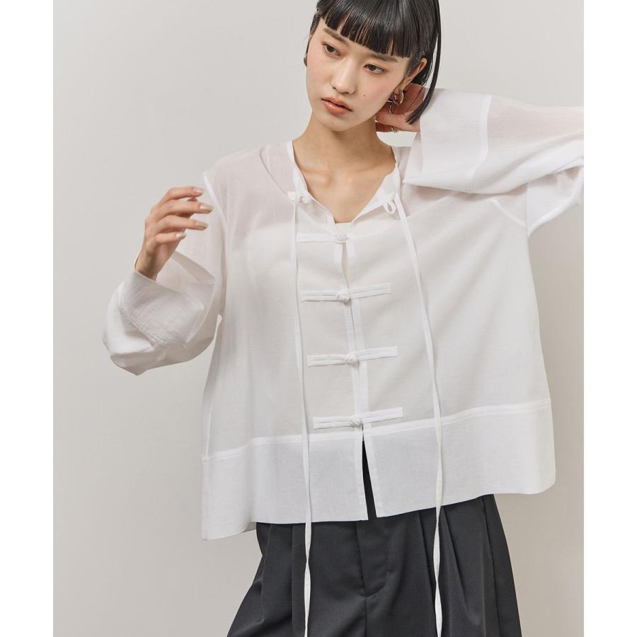 鯵❣️アダムエロペ　ガスボイルチャイナディティールシャツ ADAM ET ROPE'（アダムエロペ） ガスボイルチャイナディティールシャツ