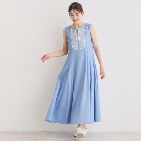 ニーナさま専用‼️ 新品タグ付き✨　ローラアシュレイ　ロングワンピース　花柄刺繍 LAURA ASHLEY（ローラアシュレイ） 【コットン100％】刺繍入り