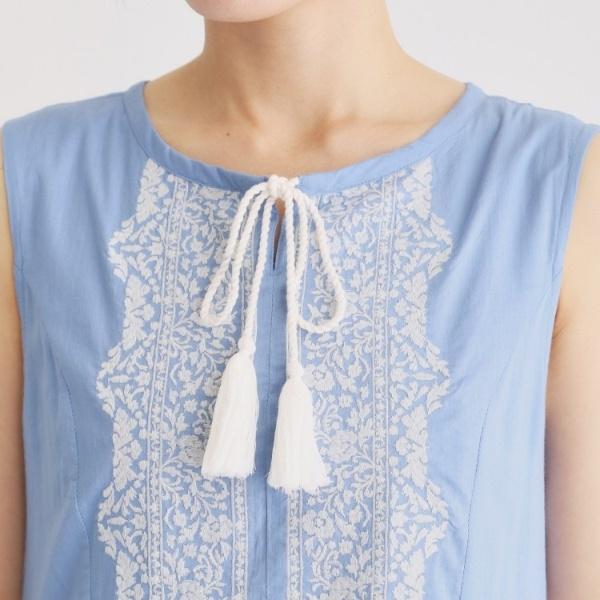 LAURA ASHLEY（ローラアシュレイ） 【コットン100％】刺繍入り