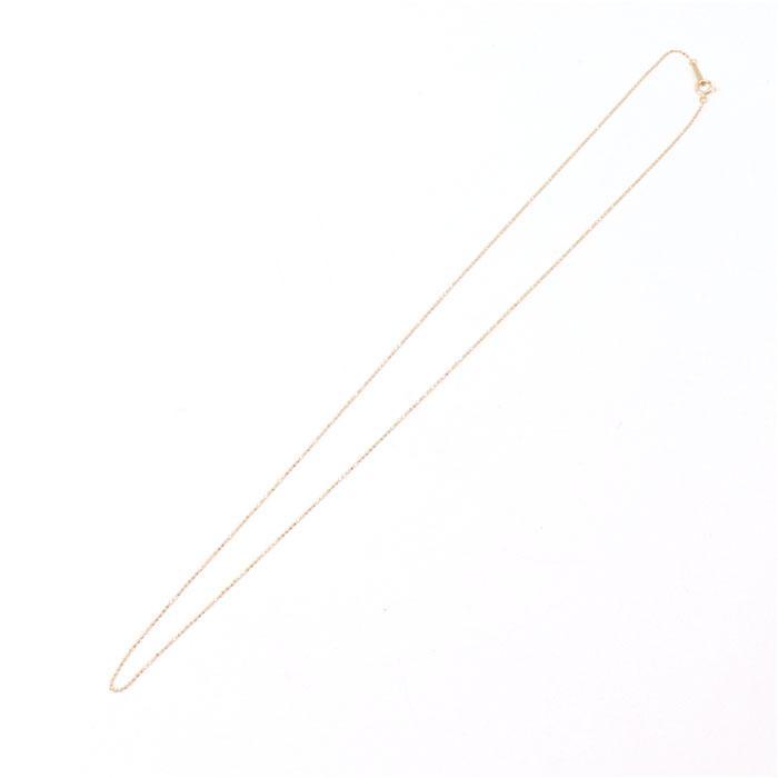 国産18K YG 国産　太さ1.0ＭＭカットボールネックレス50ＣＭの画像