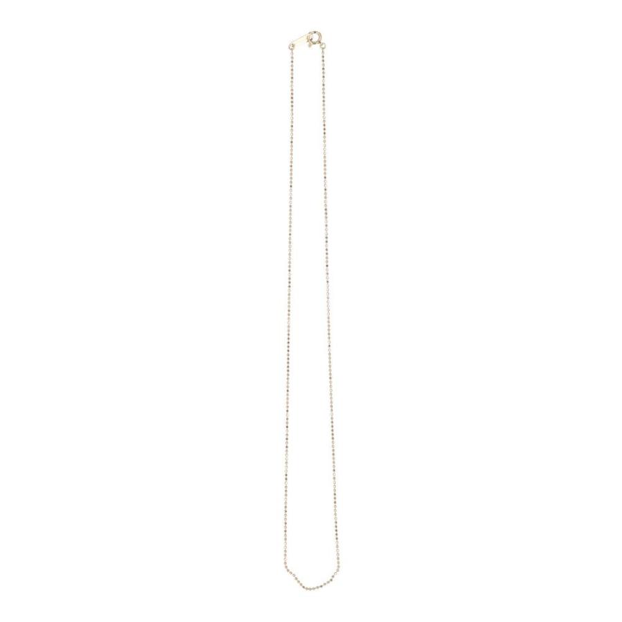 国産18K YG 国産　太さ1.0ＭＭカットボールネックレス40ＣＭの画像