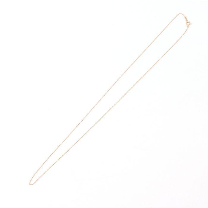 国産18K YG 国産　太さ1.0ＭＭカットボールネックレス40ＣＭの画像