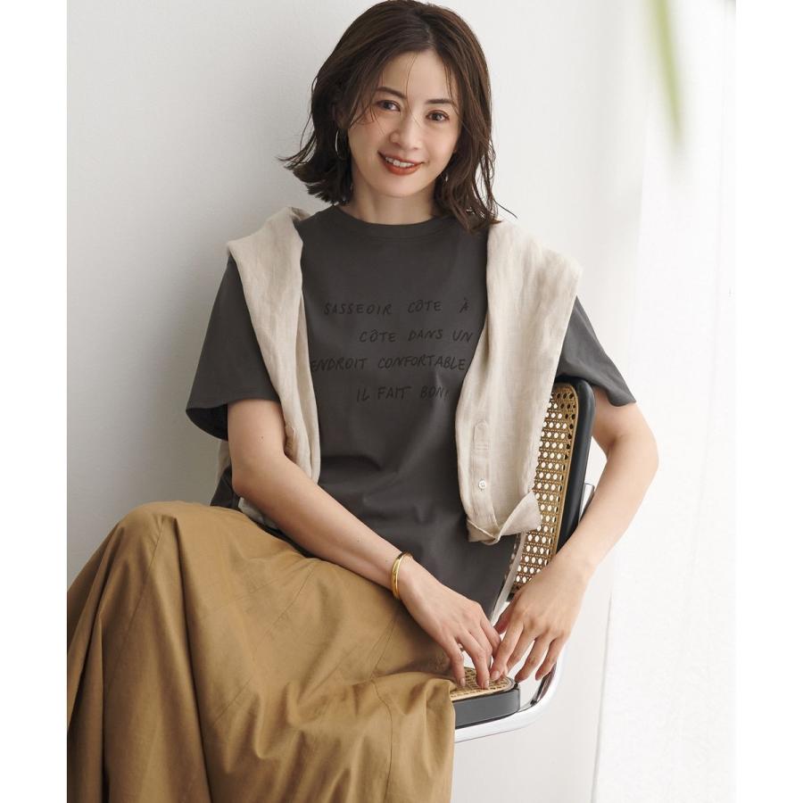 23区（ニジュウサンク） リラクシーシルエット メッセージ ロゴTシャツ