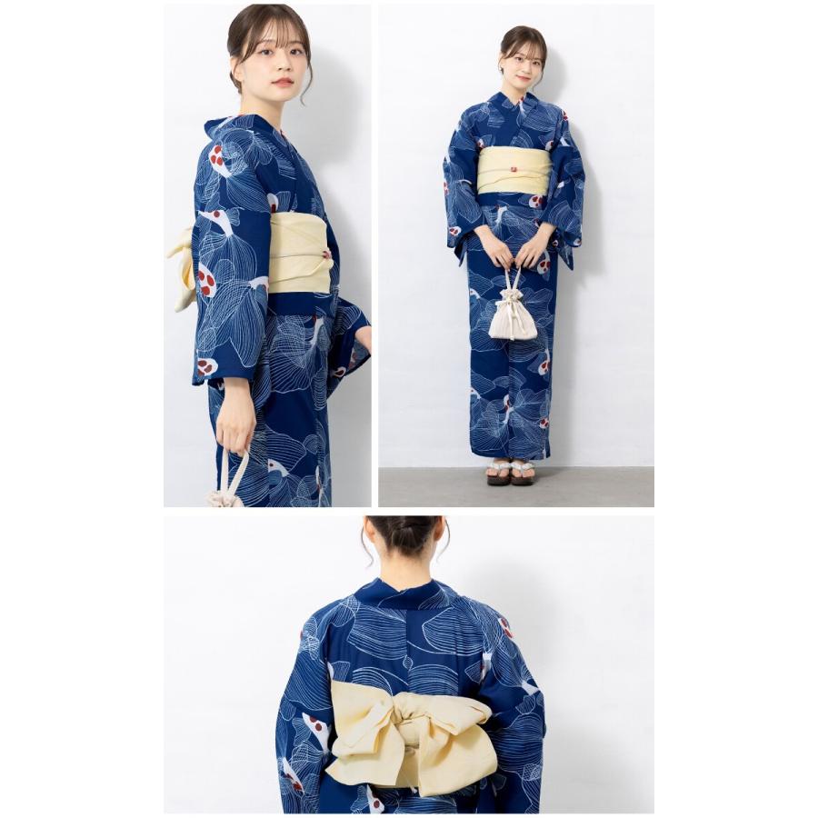 SOUBIEN【新二部式】浴衣3点セット（浴衣・帯・伊達締め） SOUBIEN（創美苑） 【新二部式】浴衣3点セット レディース（浴衣・帯