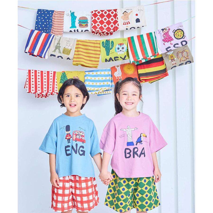 NKYです。Tシャツ、ハーフパンツ２枚セット。 MARKEY'S（マーキーズ） ぱぱっとワールドセットアップ（Tシャツ+