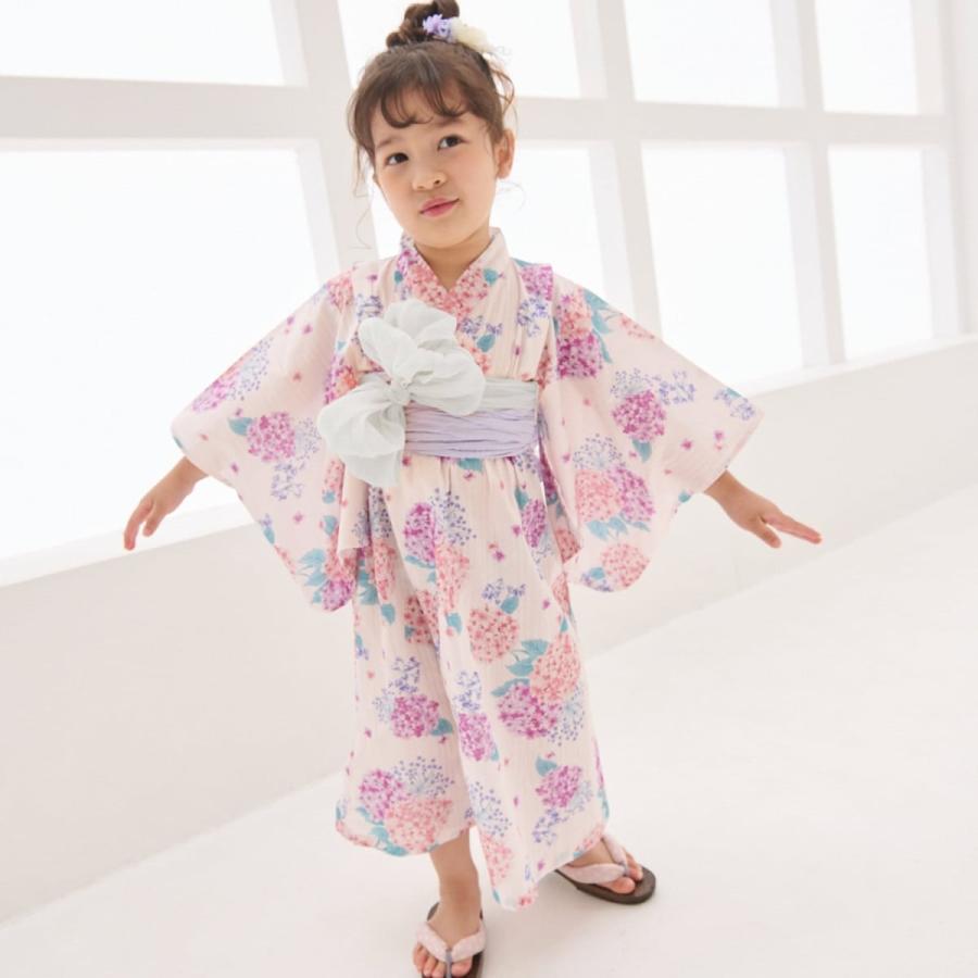 未使用　マルイ浴衣・帯.インナー3セット 肌映えの生成色に紫の蝶と花柄　Mサイズ petit main 紫陽花浴衣 : マルイ(丸井)Yahoo!店 - 通販 - Yahoo