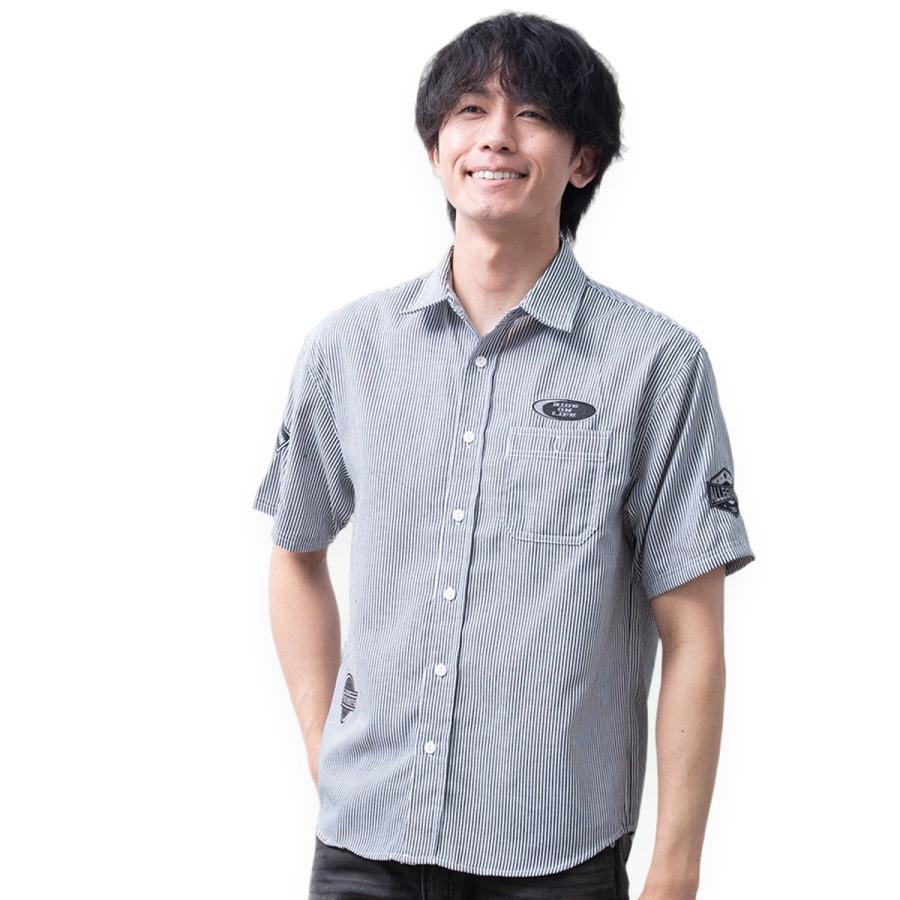 ☆WAREHOUSE☆ヒッコリーシャツ/ワークシャツ/半袖/日本製サイズ40 ☆WAREHOUSE☆ヒッコリーシャツ/ワークシャツ/半袖/日本製 半袖