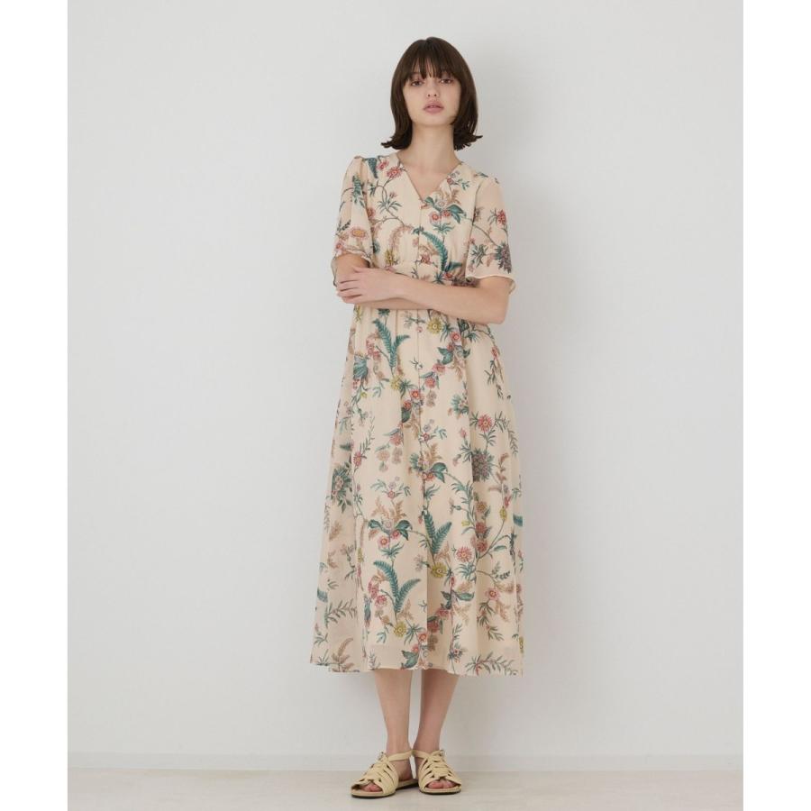 美品　グレースコンチネンタル シノワズリワンピース 36 花柄 フラワー GRACE CONTINENTAL（グレースコンチネンタル） シノワズリプリント