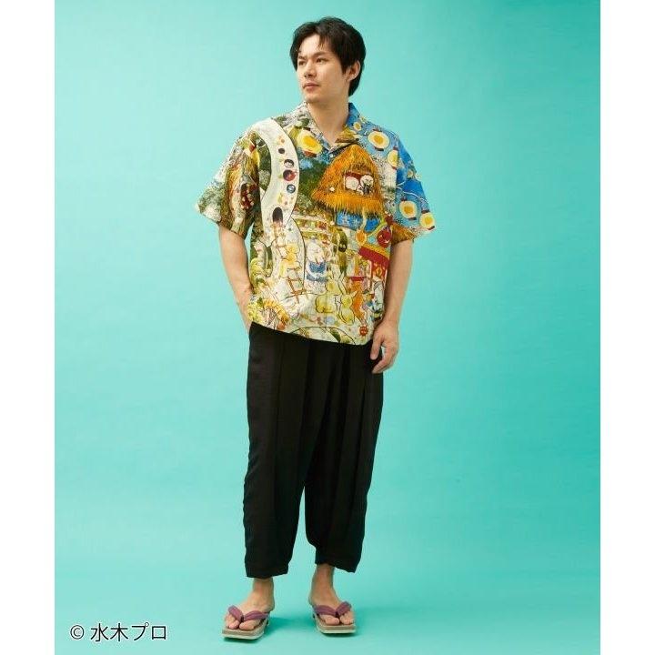 カヤ】ゲゲゲの鬼太郎開襟シャツ（Lサイズ）《水木しげる》 : マルイ 新品未使用 ゲゲゲの鬼太郎 開襟シャツ 水木しげる 完売柄 Mサイズ