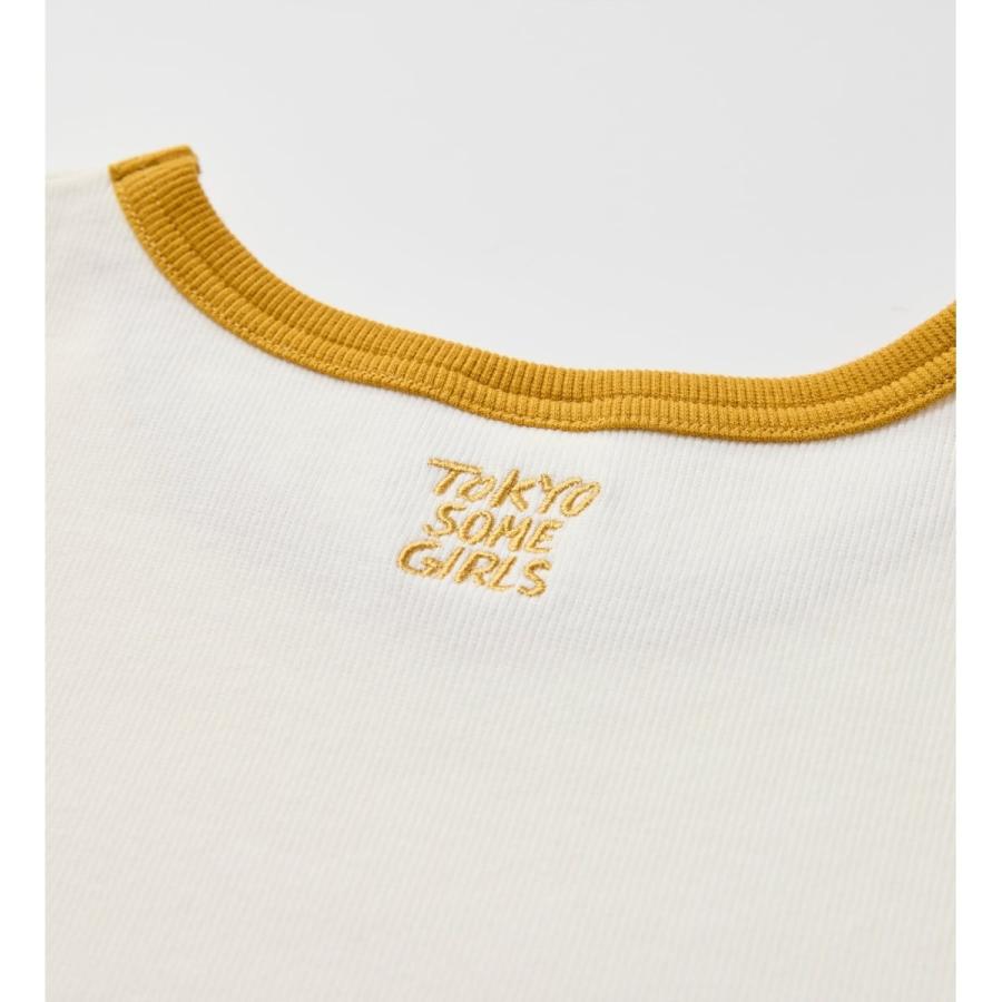 SOMETHING（サムシング） SOMETHING×TOLIGHT 刺繍 ロゴ半袖Tシャツ