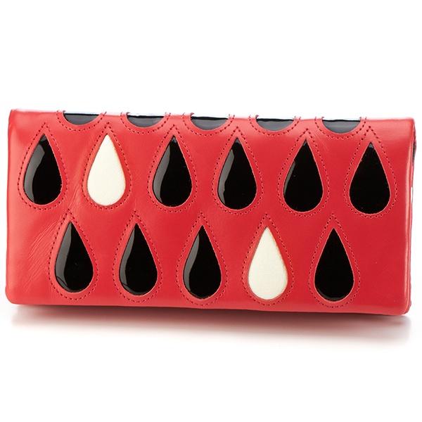 【新品未使用】ツモリチサト　ドロップス　レザー　かぶせ長財布 tsumori chisato CARRY（ツモリチサトキャリー） ドロップス 長財布