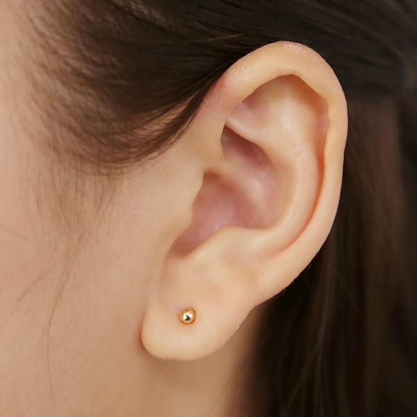 ESTELLE（エステール） K18 イエローゴールド ピアス（3mm） : マルイ