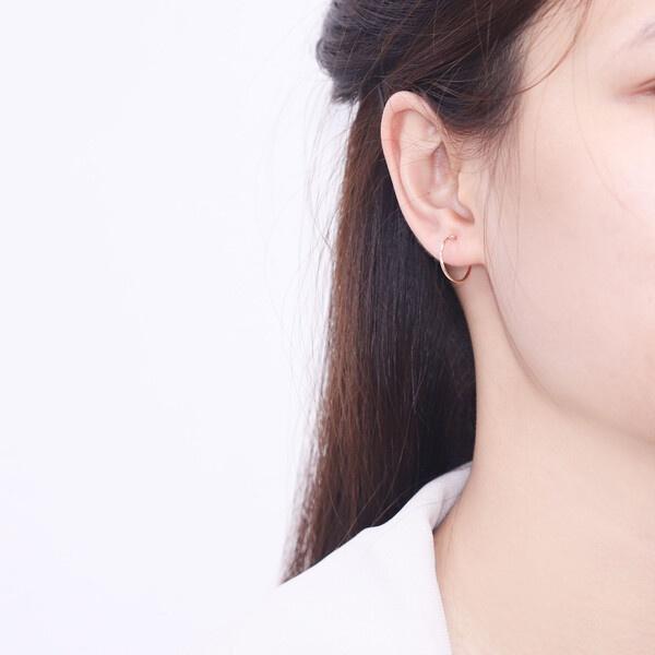 ESTELLE（エステール） K18 ピンクゴールド フープ ピアス（15mm