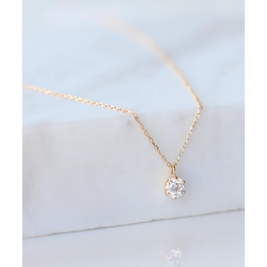 大粒ダイヤモンドのネックレス[0.2ct]の画像