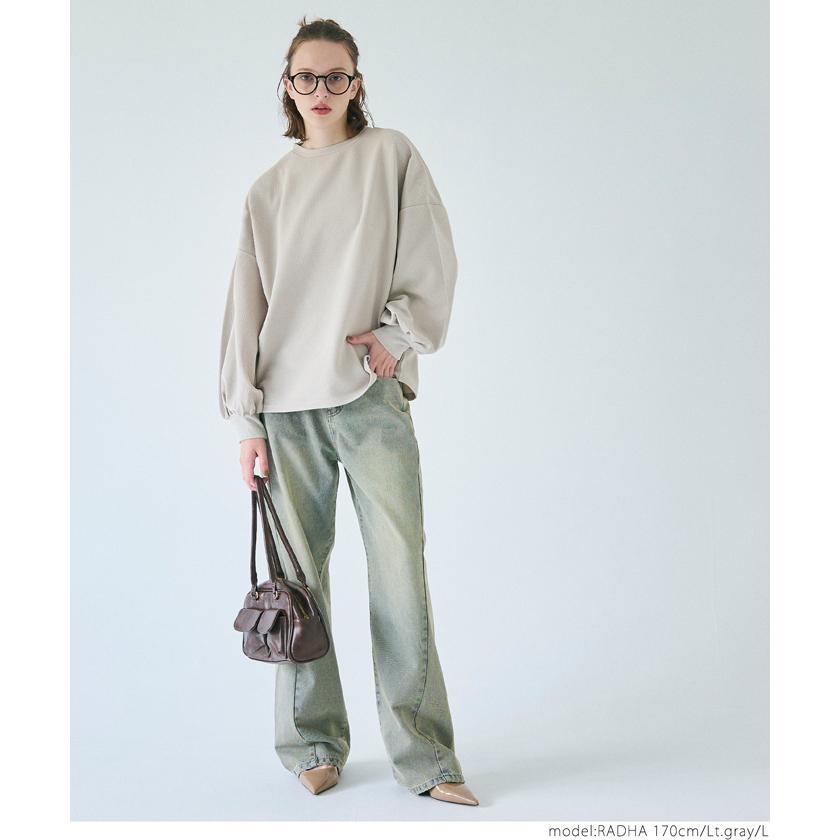 coca（コカ） エンボス加工 バルーンスリーブ トップス 全5色 : マルイ