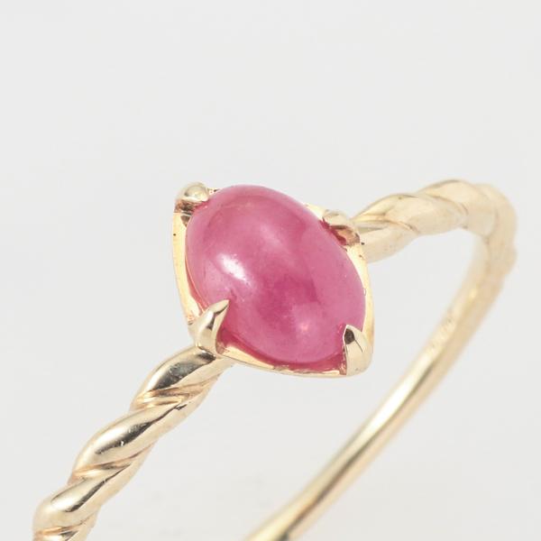 ◾️現行品◾️【JUPITER】K10オーバル天然石ルビーリング/天然石