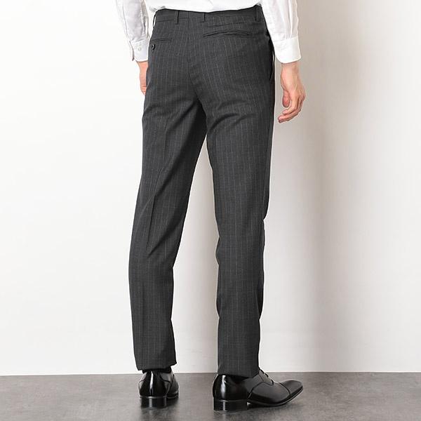 SUIT SELECT 【2釦シングルスーツ】ワンタック ストライプ ネイビー