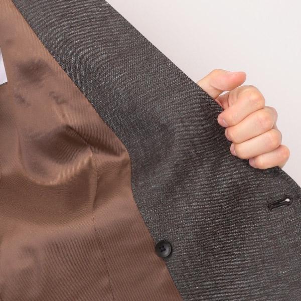SUIT SELECT 通年3釦段返りベスト付き 2タック/パッチポケット/サイド