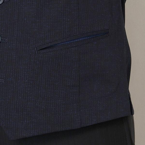 SUIT SELECT 【COOLMAX使用】メンズ ジレ ベスト ネイビー 夏用 接触冷