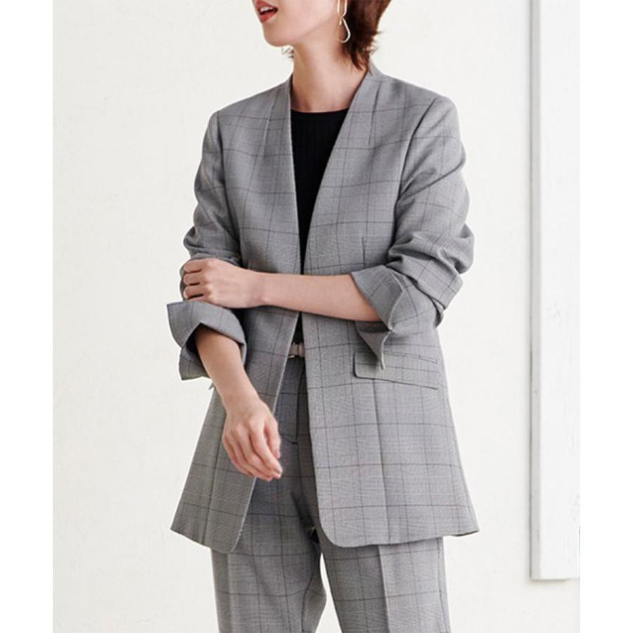 RANAN ウォッシャブル ノーカラーボックスジャケット : マルイ