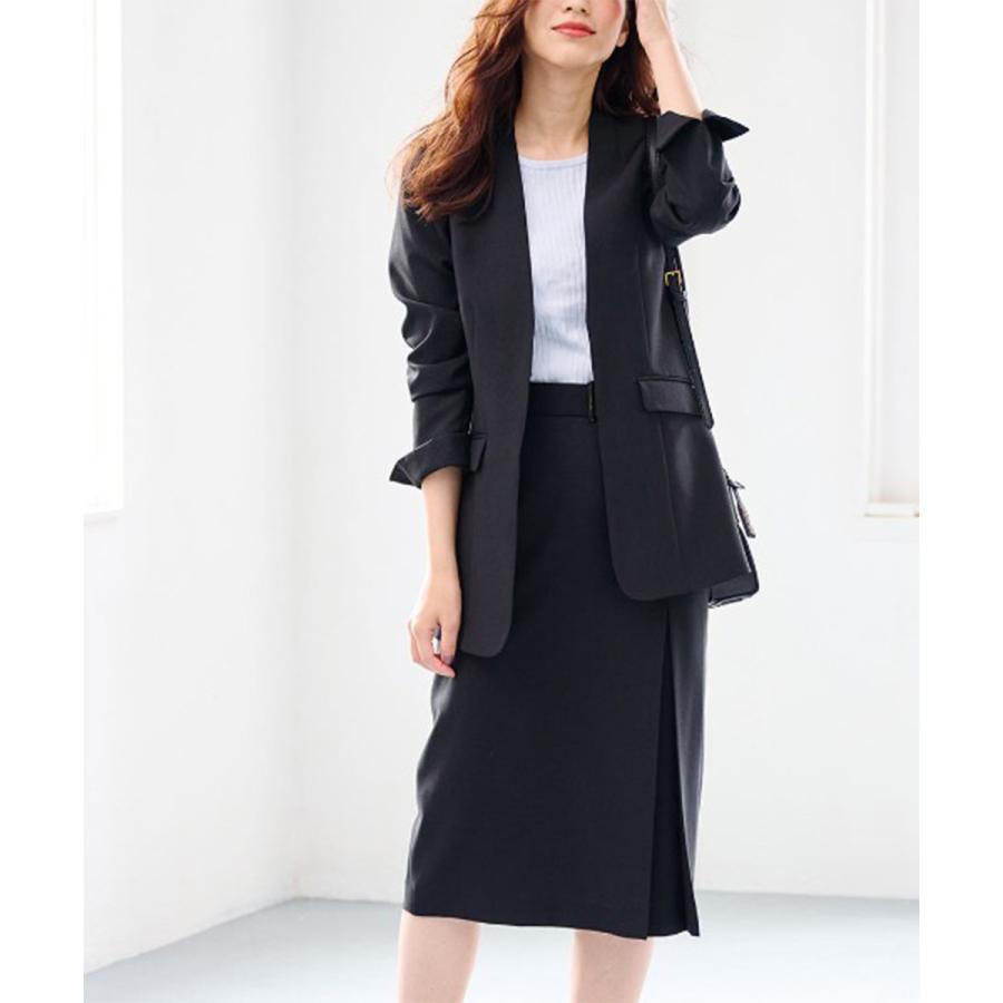 美品　アウディーレ　ノーカラーボックス　ジャケット No collar box jacket (Beige×Beige) – Audire