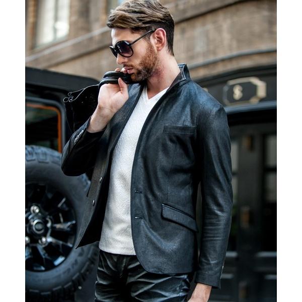 専用出品BUFFALO BOBS　イタリアンカラーレザージャケット COZZA(コッザ)シープレザー イタリアンカラージャケット BUFFALO