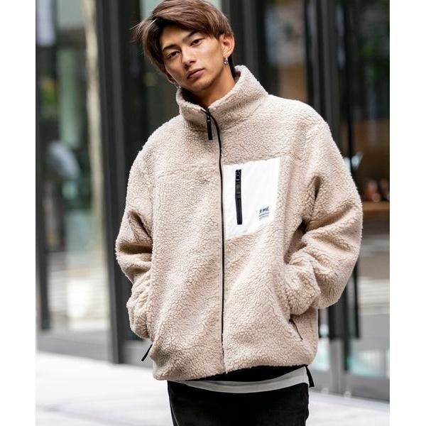 No sweat.×ADMIX】 もこもこ シェルパ ボア / ジップアップ ブルゾン
