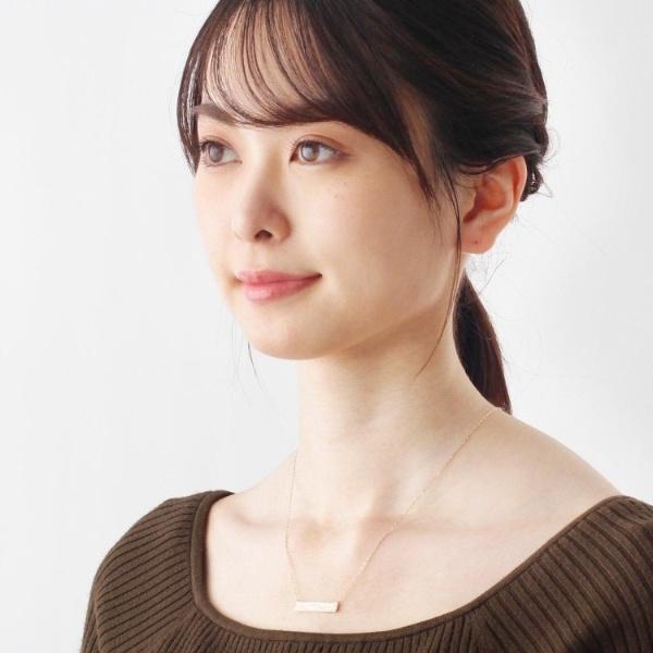 K10打ち目長角プレート ネックレスの画像