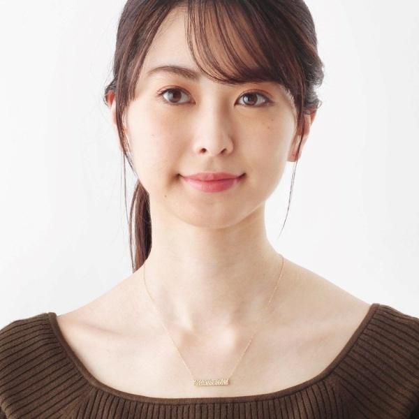 K10打ち目長角プレート ネックレスの画像