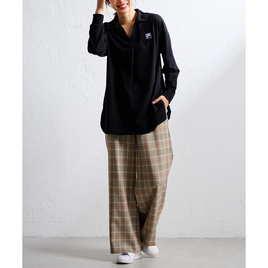 RANAN（ラナン） ウール見えチェック柄ワイドパンツ : マルイ(丸井