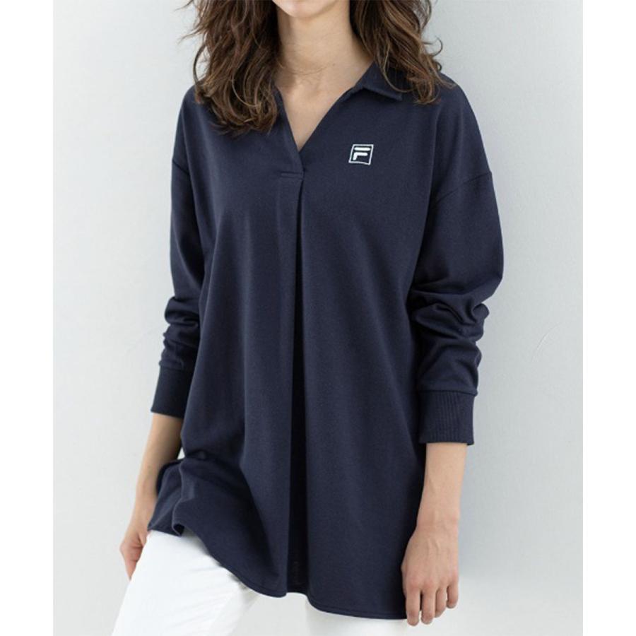 RANAN（ラナン） ＜FILA＞鹿の子チュニック長袖ポロシャツ
