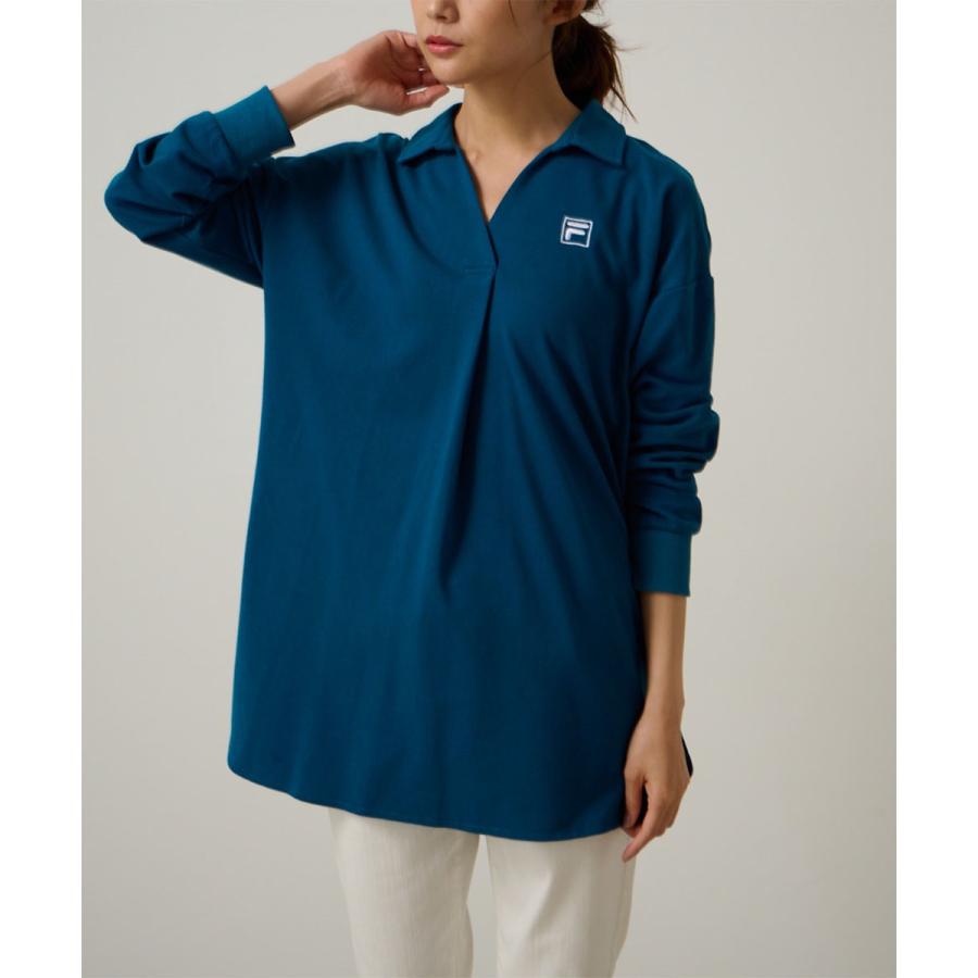 RANAN（ラナン） ＜FILA＞鹿の子チュニック長袖ポロシャツ