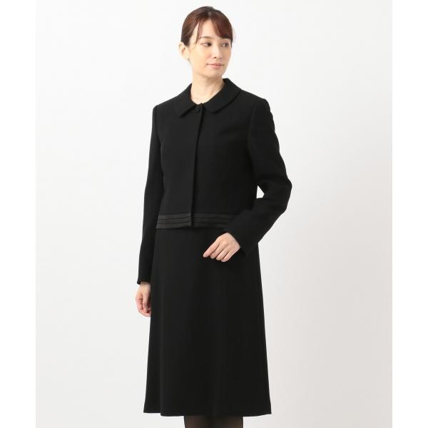 自由区　フォーマル（ＪＩＹＵＫＵ　ＦＯＲＭＡＬ）/【洗える】シルカラット　バックサテン梨地　ワンピース 自由区（ジユウク） 【洗える】シルカラット バックサテン梨地