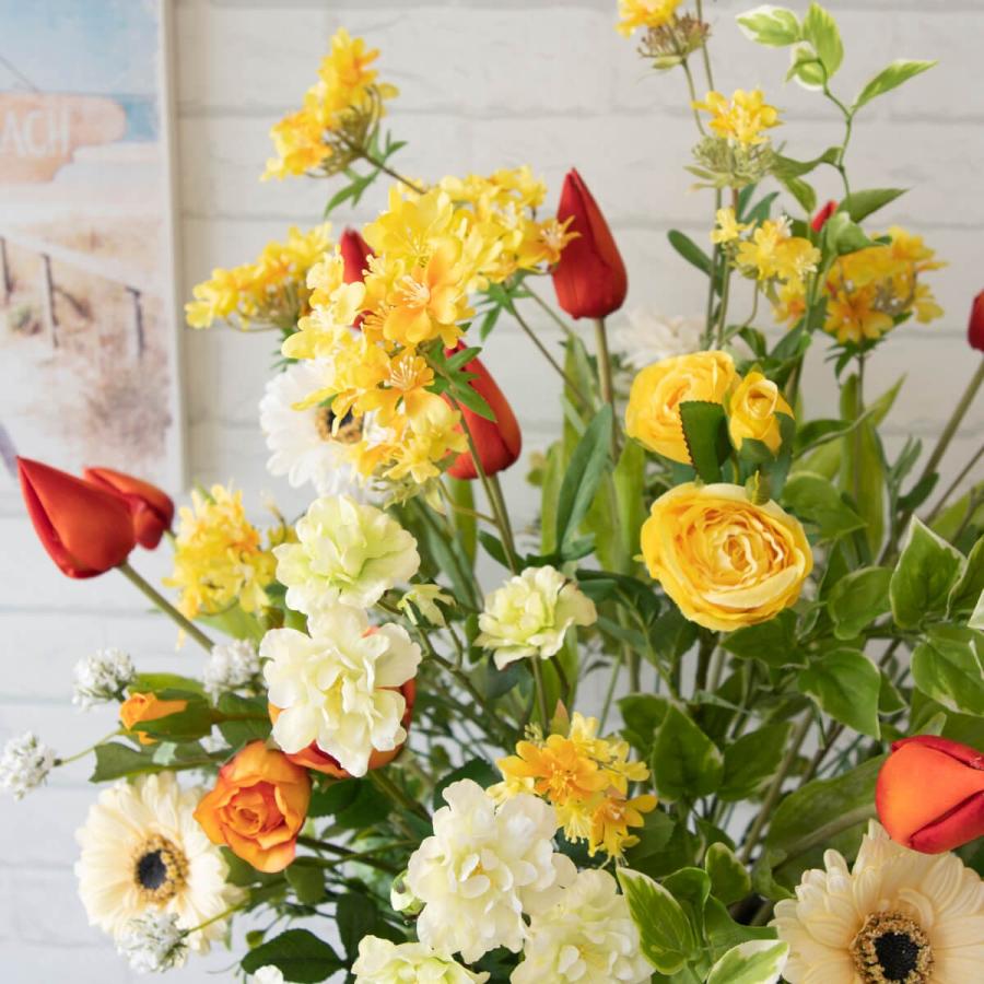 Pa300 造花スタンドアレンジ チューリップ アイビー バラ スターフラワー ブリティッシュアイアンスタンド フラワーアレンジメント スタンド花 お祝い花 Pa300 0101pp Shop Yahoo 店 通販 Yahoo ショッピング