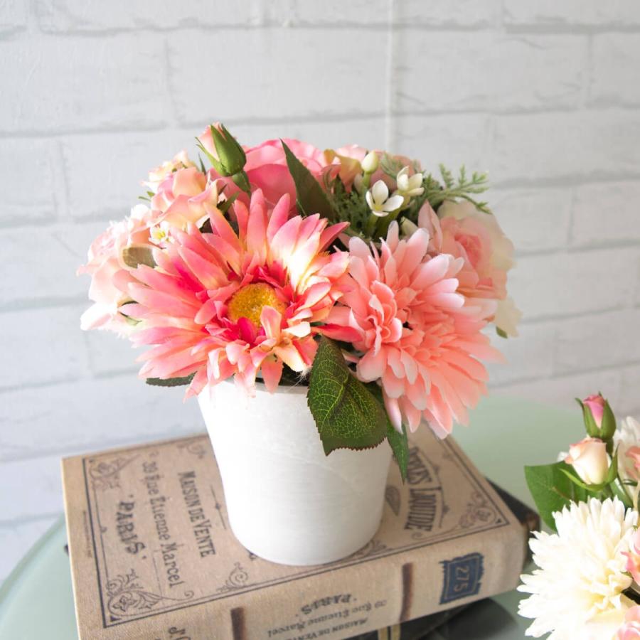 Pa318 造花アレンジメント バラ ガーベラ 2個セット プラスチック合成樹脂鉢 アレンジメントフラワー 店内装飾 送料無料 Pa318 0101pp Shop Yahoo 店 通販 Yahoo ショッピング