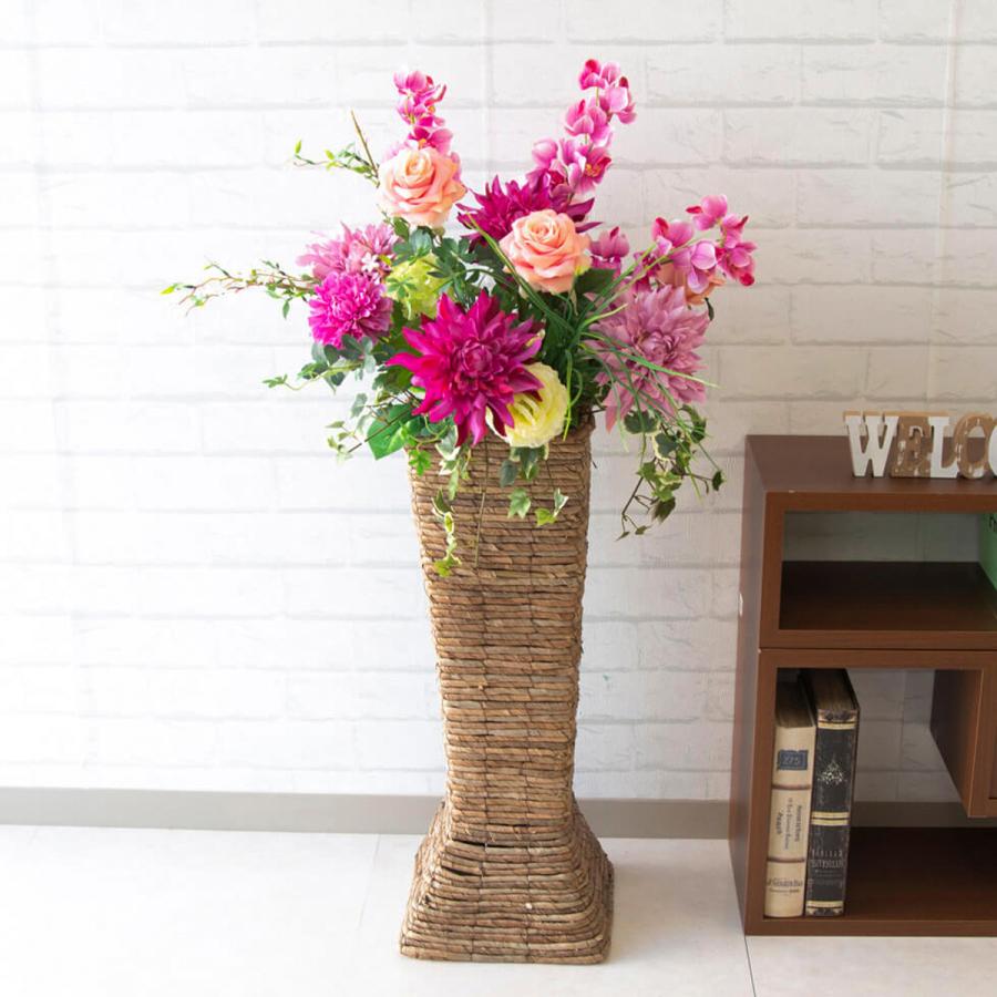 Pa326 造花スタンドアレンジ ローズ カーネーション パンダオーキッド リシアンサス ダリア バスケットスタンド フラワーアレンジメント スタンド 花 Pa326 0101pp Shop Yahoo 店 通販 Yahoo ショッピング