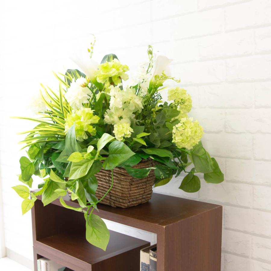 Pa359 造花アレンジメント デルフィニウム ダリア カラー スノーボール アジアンタム ポトス ドラセナ バスケット鉢 アレンジメントフラワー Pa359 0101pp Shop Yahoo 店 通販 Yahoo ショッピング