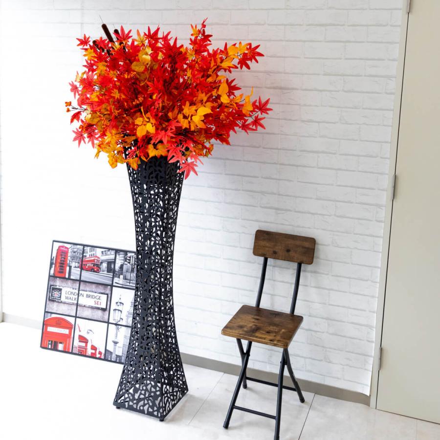 造花スタンド H約165cm 開店祝い フラワースタンド スタンド花 造花 立て札 お祝い 秋装飾 大型 【PA402/スクエアアイアンスタンド】 H約165cm