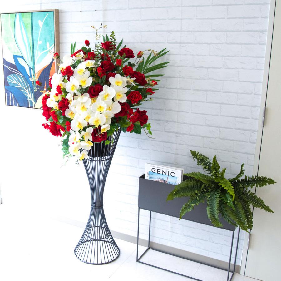 造花スタンド H約150cm 開店祝い フラワースタンド スタンド花 造花 立て札 お祝い 通年 大型 【PA459-NAB90/ニューアルバスタンド90】 H約150cm J2143093056(18700円)