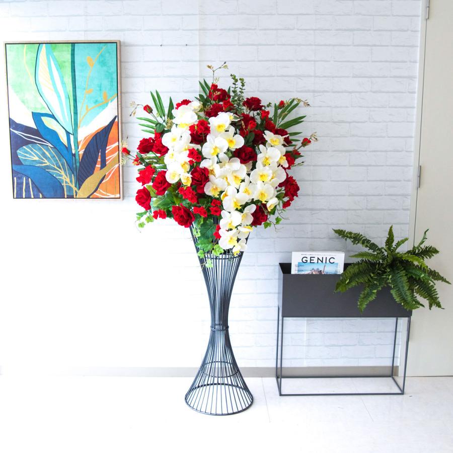 造花スタンド H約150cm 開店祝い フラワースタンド スタンド花 造花 立て札 お祝い 通年 大型 【PA459-NAB90/ニューアルバスタンド90】 H約150cm J2143093056(18700円)