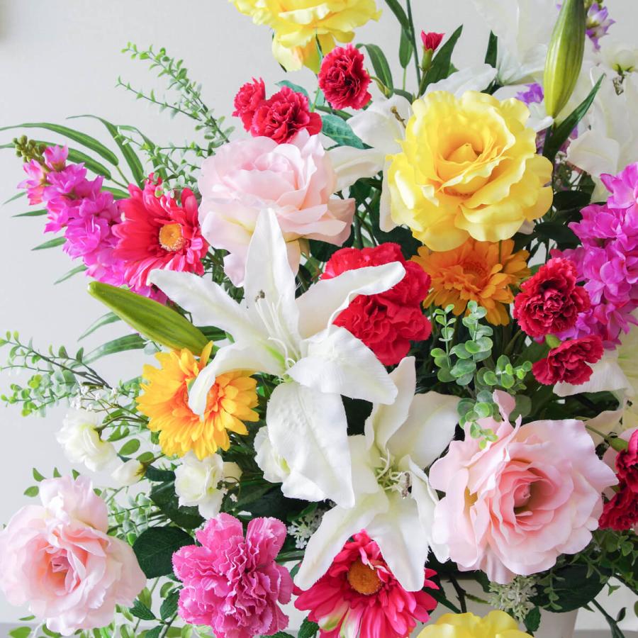 造花アレンジメント H約105cm 開店祝い フラワースタンド