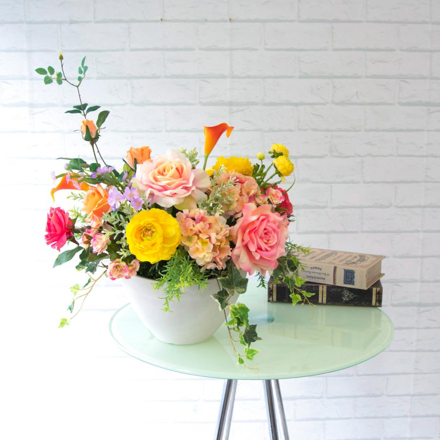 Pas003 造花アレンジメント ローズ カラー ラナンキュラス ハイドレンジア ナデシコ プラスチック合成樹脂鉢 アレンジメントフラワー 送料無料 Pas003 0101pp Shop Yahoo 店 通販 Yahoo ショッピング