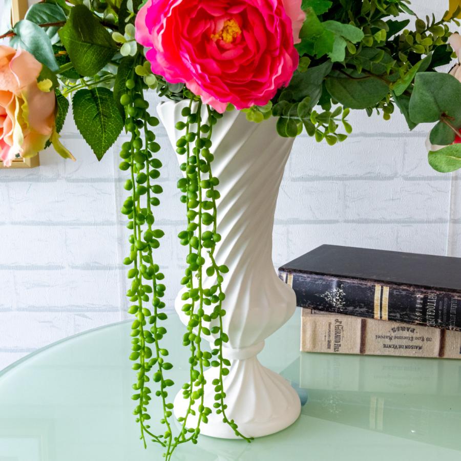 造花テーブルアレンジメント 高さ65cm 陶器鉢 / フラワー