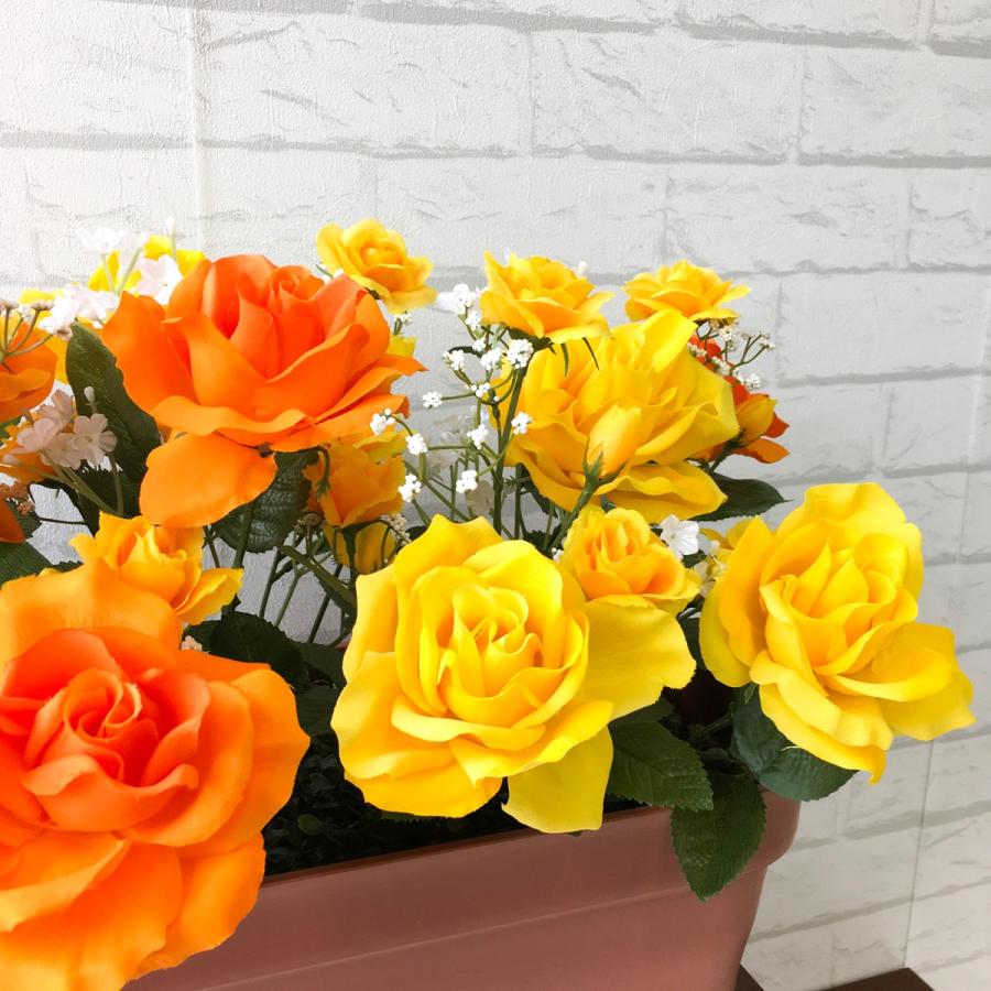 Pf016 造花プランター ローズ イエローオレンジ プランター 造花 安い バラ ばら 薔薇 店舗装飾 パチンコ店 住宅展示場 工事現場 ストアディスプレイ 通販 Pf016 0101pp Shop Yahoo 店 通販 Yahoo ショッピング