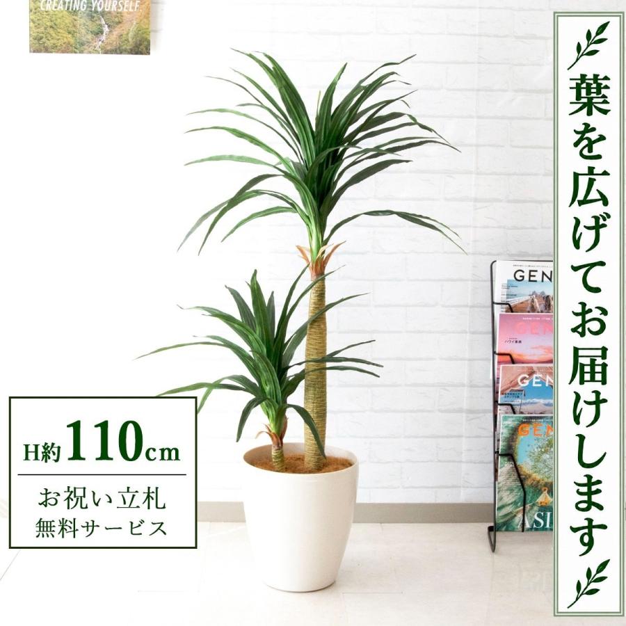 ☆立札無料☆【すぐ飾れる】 フェイクグリーン 人工観葉植物 ドラセナ 