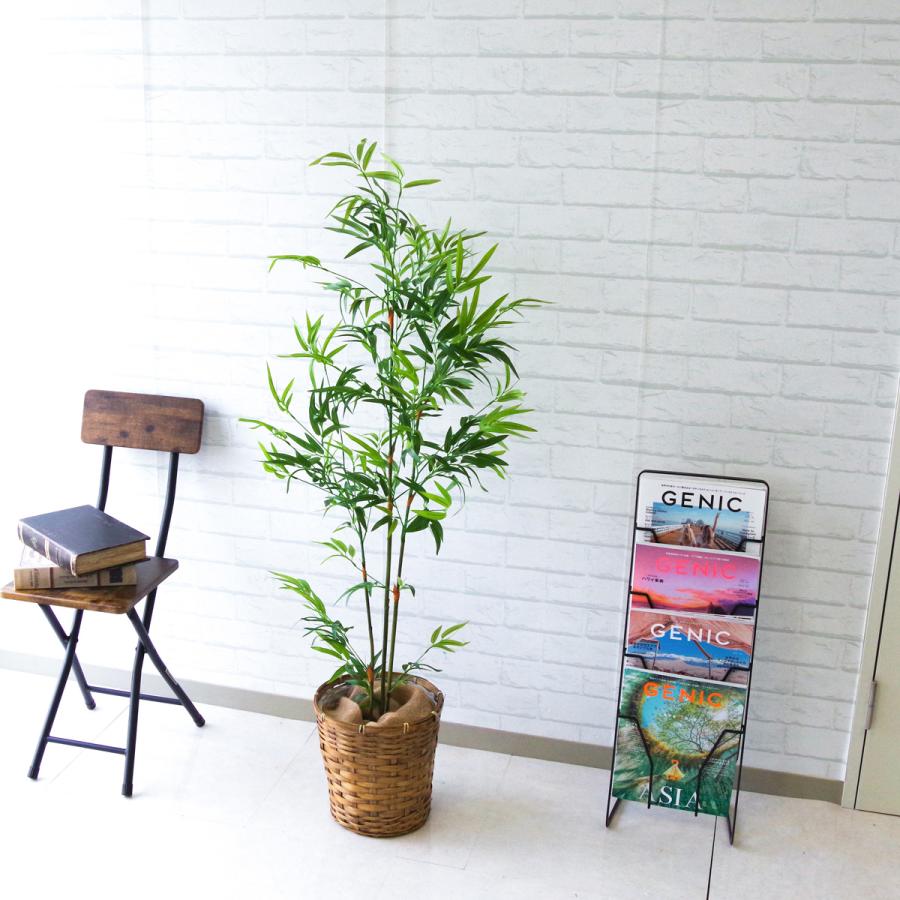 ★立札無料★【すぐ飾れる】 フェイクグリーン 人工観葉植物 バンブーツリー 130cm 鉢付き / 法人・開店祝い 店舗・オフィス装飾の画像